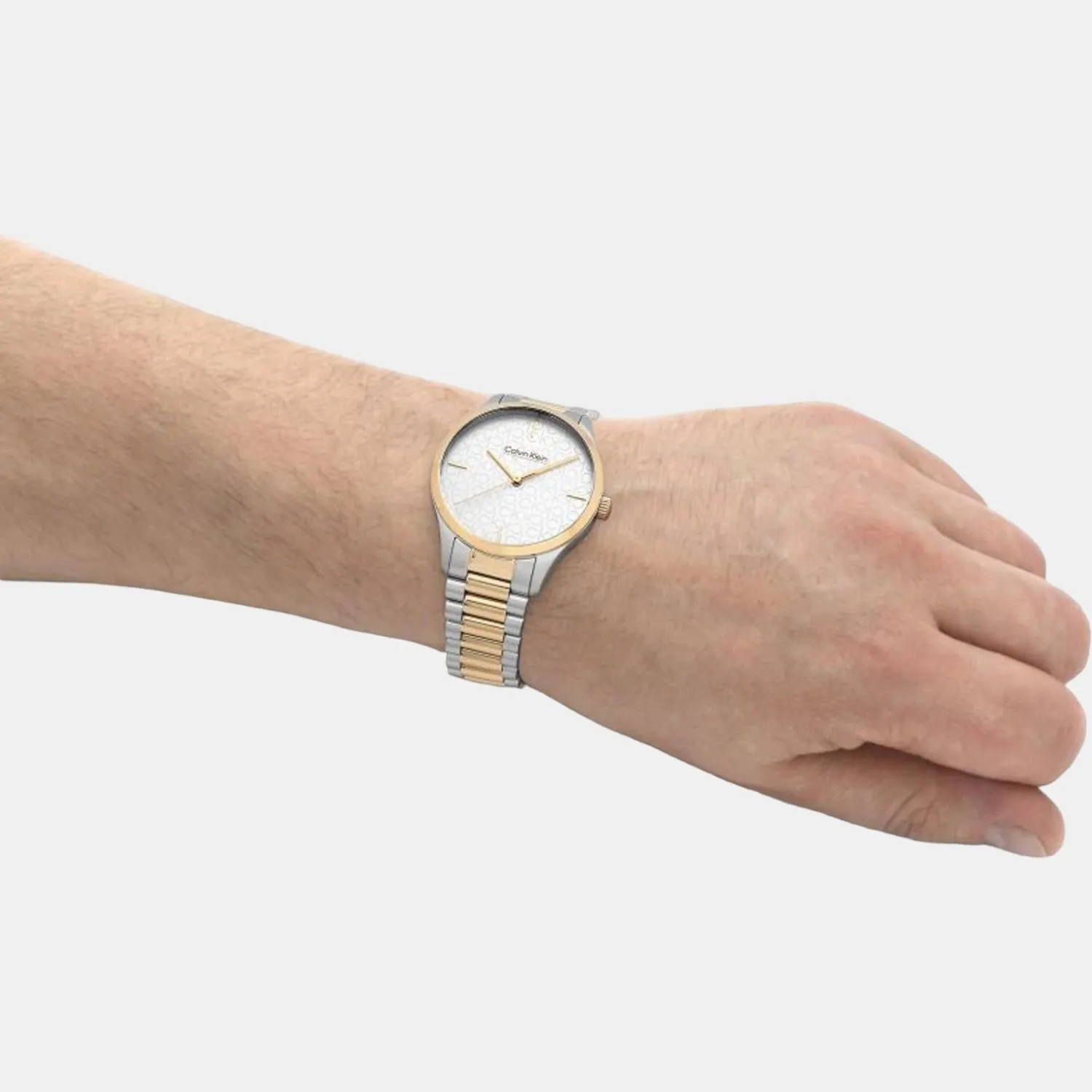 Unisex Two Tone Analog Stainless Steel Watch 25200167
