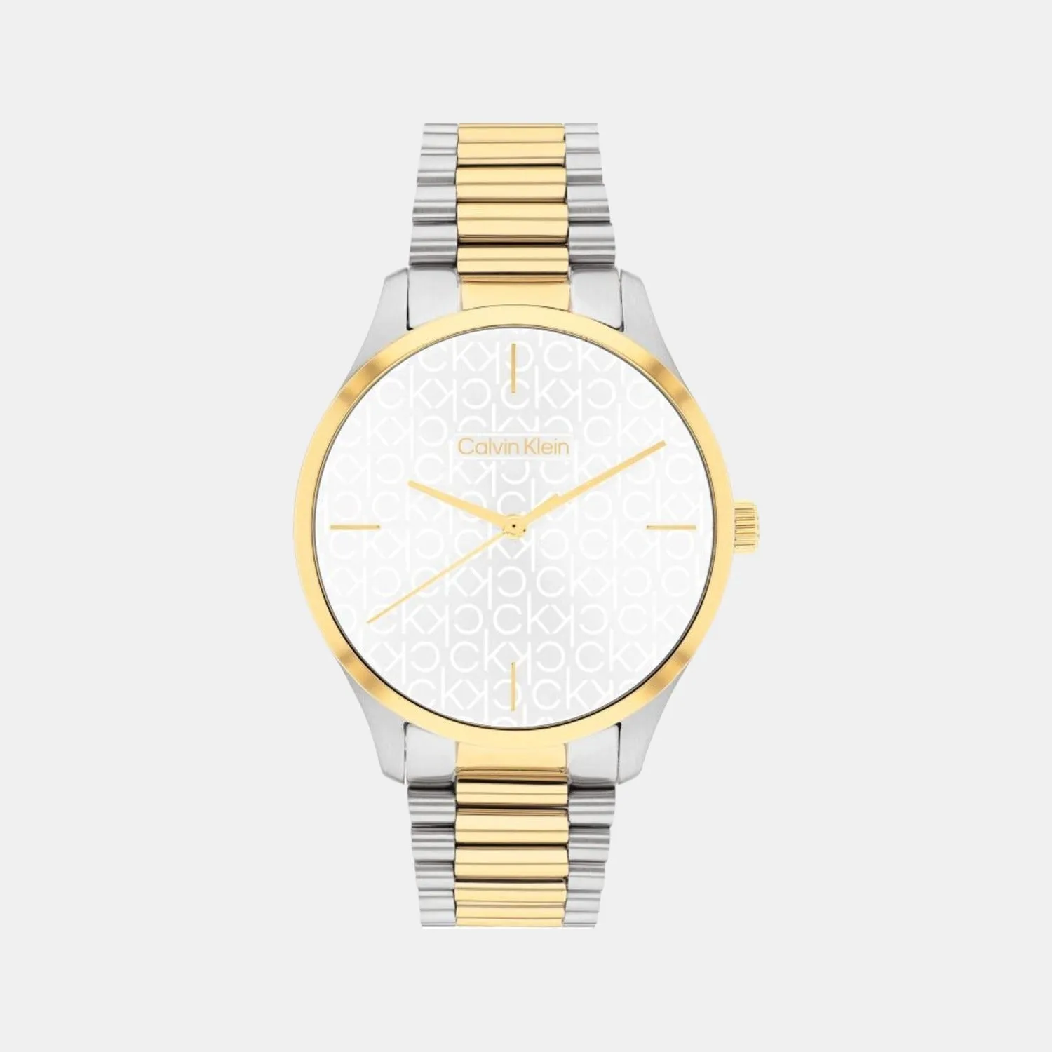 Unisex Two Tone Analog Stainless Steel Watch 25200167
