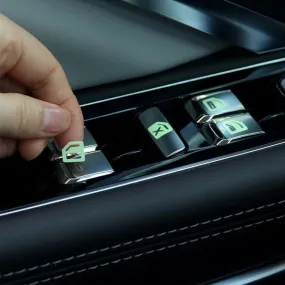 Universal Car Door Window Luminous Button Sticker Fluorescence Stickers