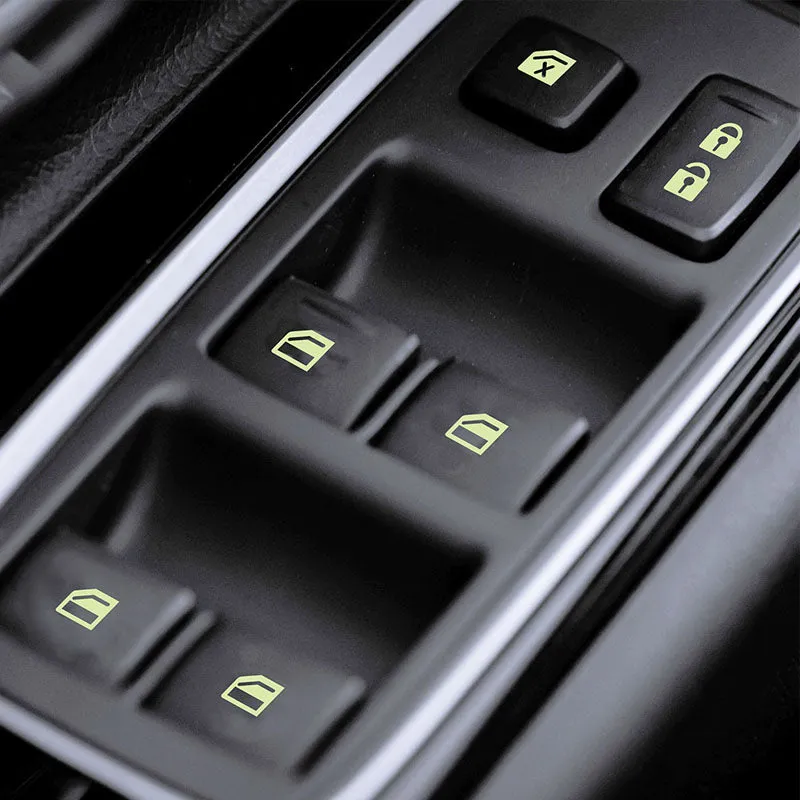 Universal Car Door Window Luminous Button Sticker Fluorescence Stickers