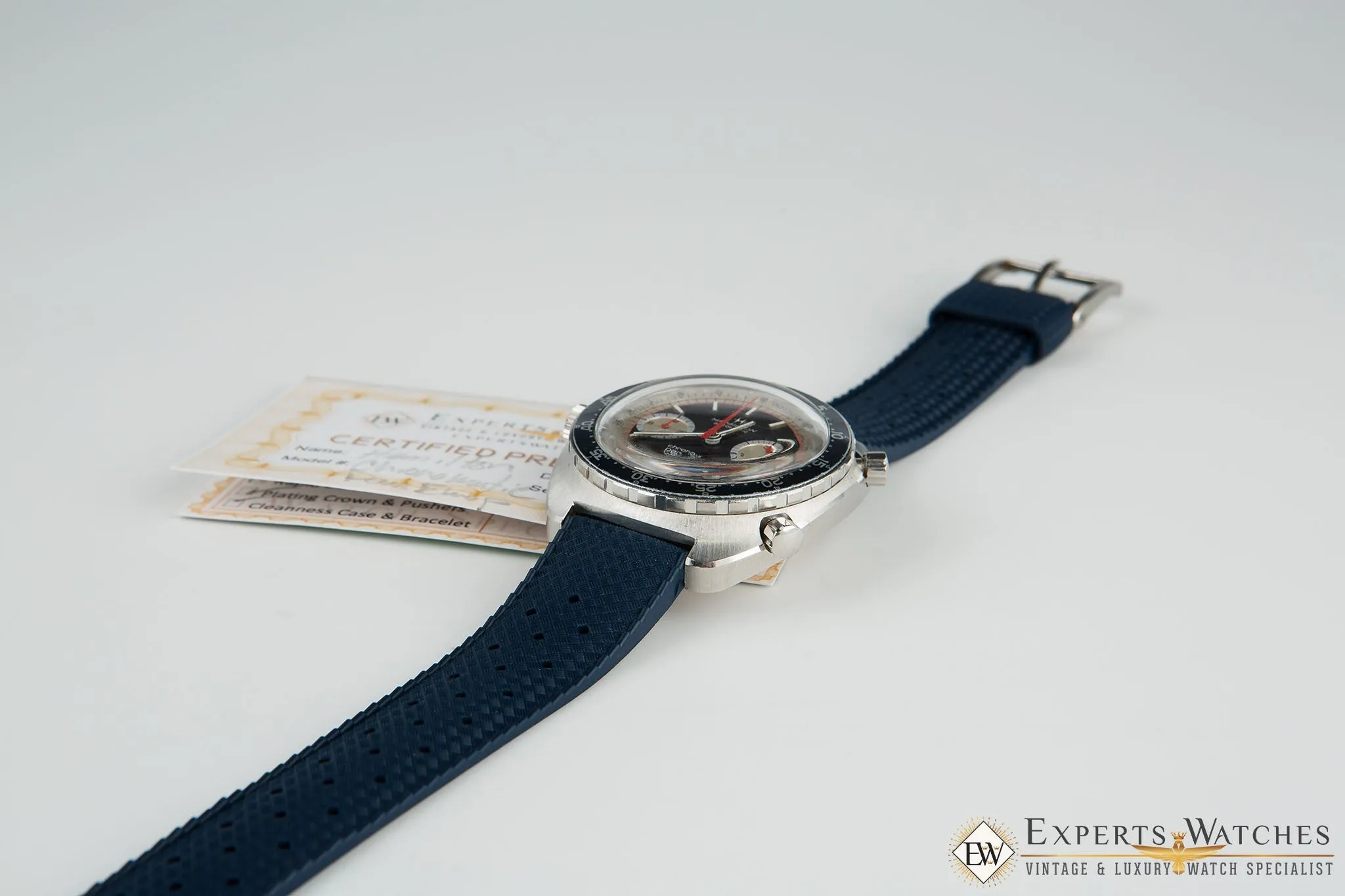 Vintage 1970's Hamilton Chrono-Matic Pan Europ 703 11003-3 Cal 11 Blue Watch
