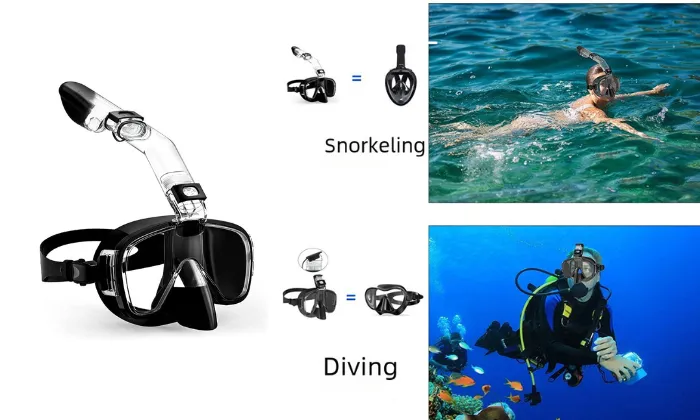 Waterproof Anti-fog Diving Mask Small Snorkeling Mask Adult Children Full Dry Diving Mask Snorkeling Factory