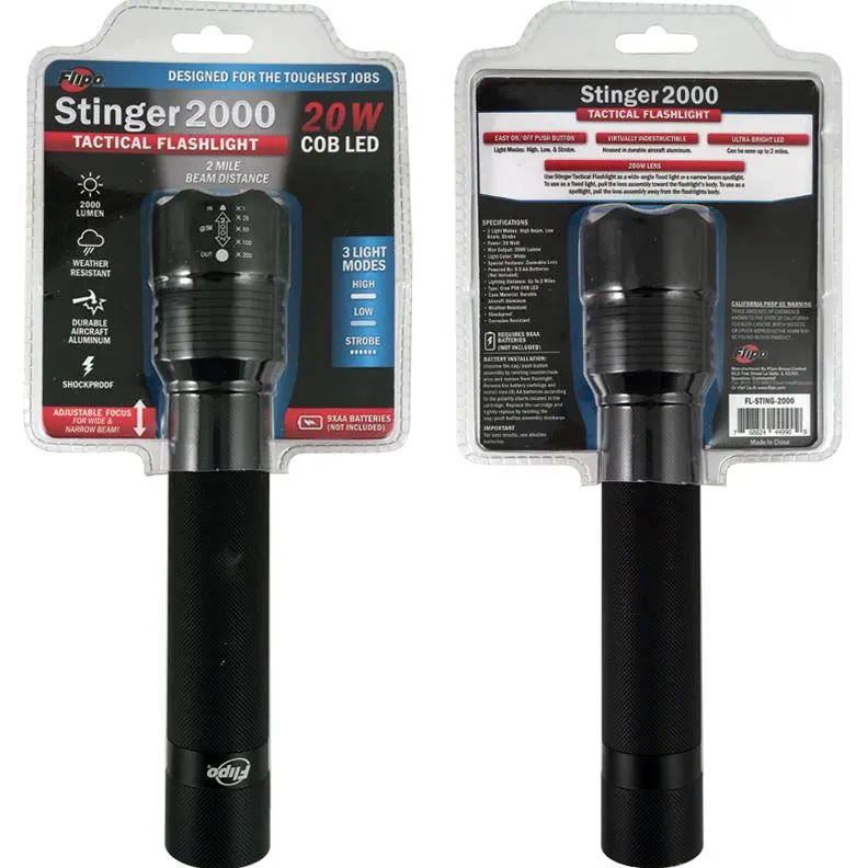 Weather Proof Emergency Flashlight Stinger 2000 Tactical Flashlight