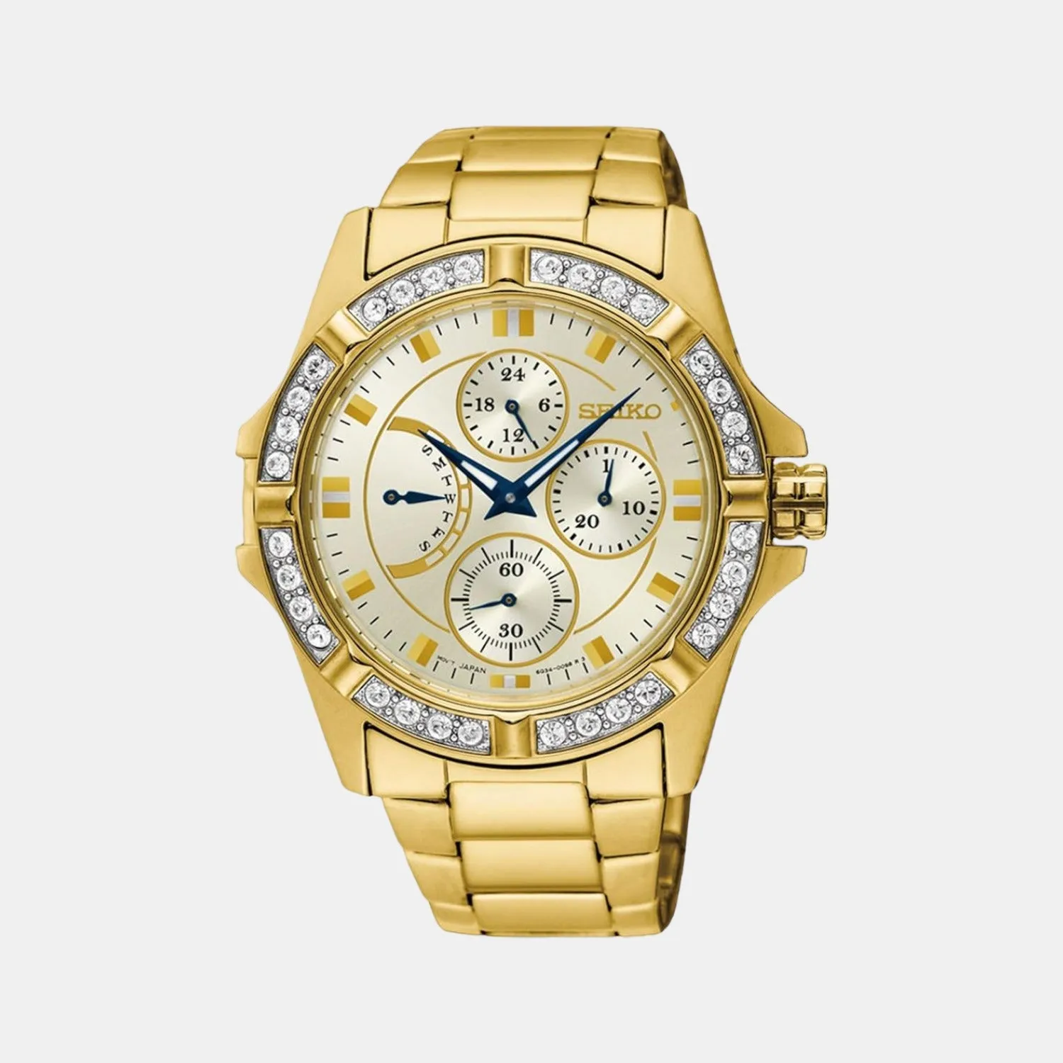 Women Beige Chronograph Stainless Steel Watch SRLZ86P1