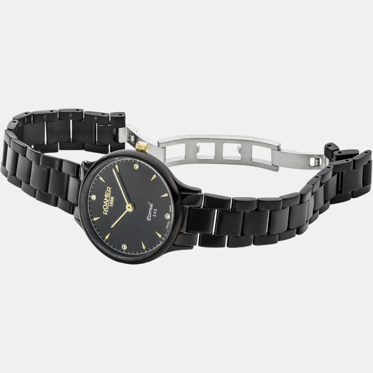 Women's Black Analog Stainless Steel Watch 863857 45 55 50