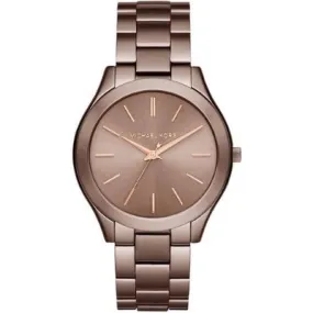 Women's Michael Kors Slim Runway Brown Steel Watch MK3418
