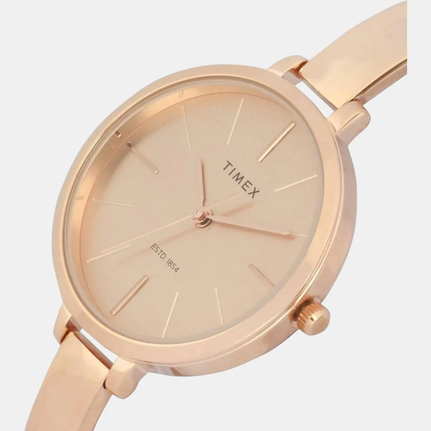 Women's Rose Gold Analog Stainless Steel Watch TWEL12803