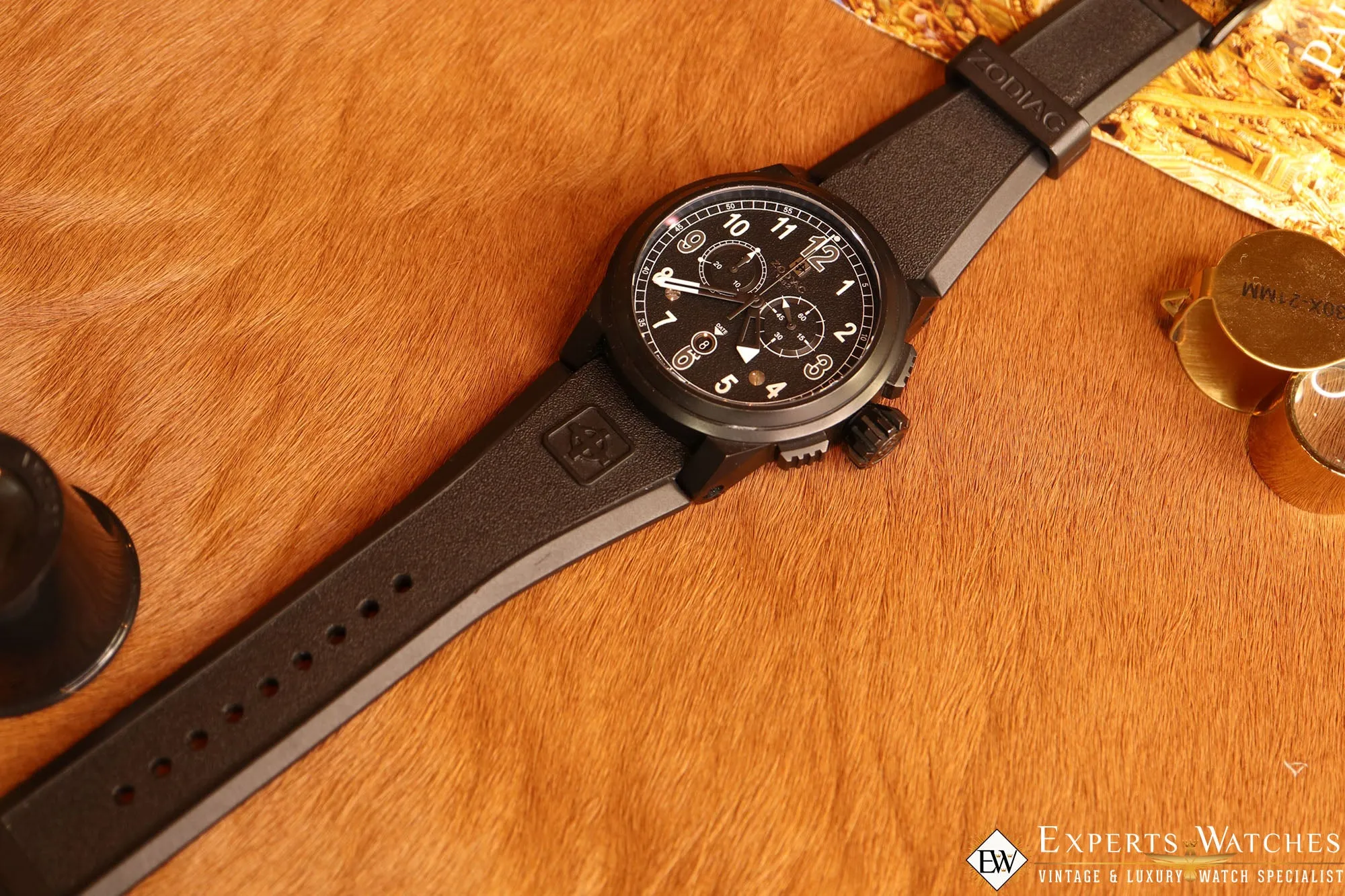 Zodiac ZMX04 Swiss Diver Watch ZO8529 Chronograph Aviation Limited Edition Black