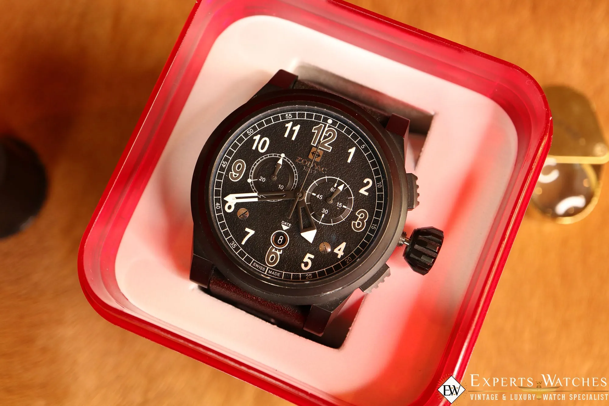 Zodiac ZMX04 Swiss Diver Watch ZO8529 Chronograph Aviation Limited Edition Black