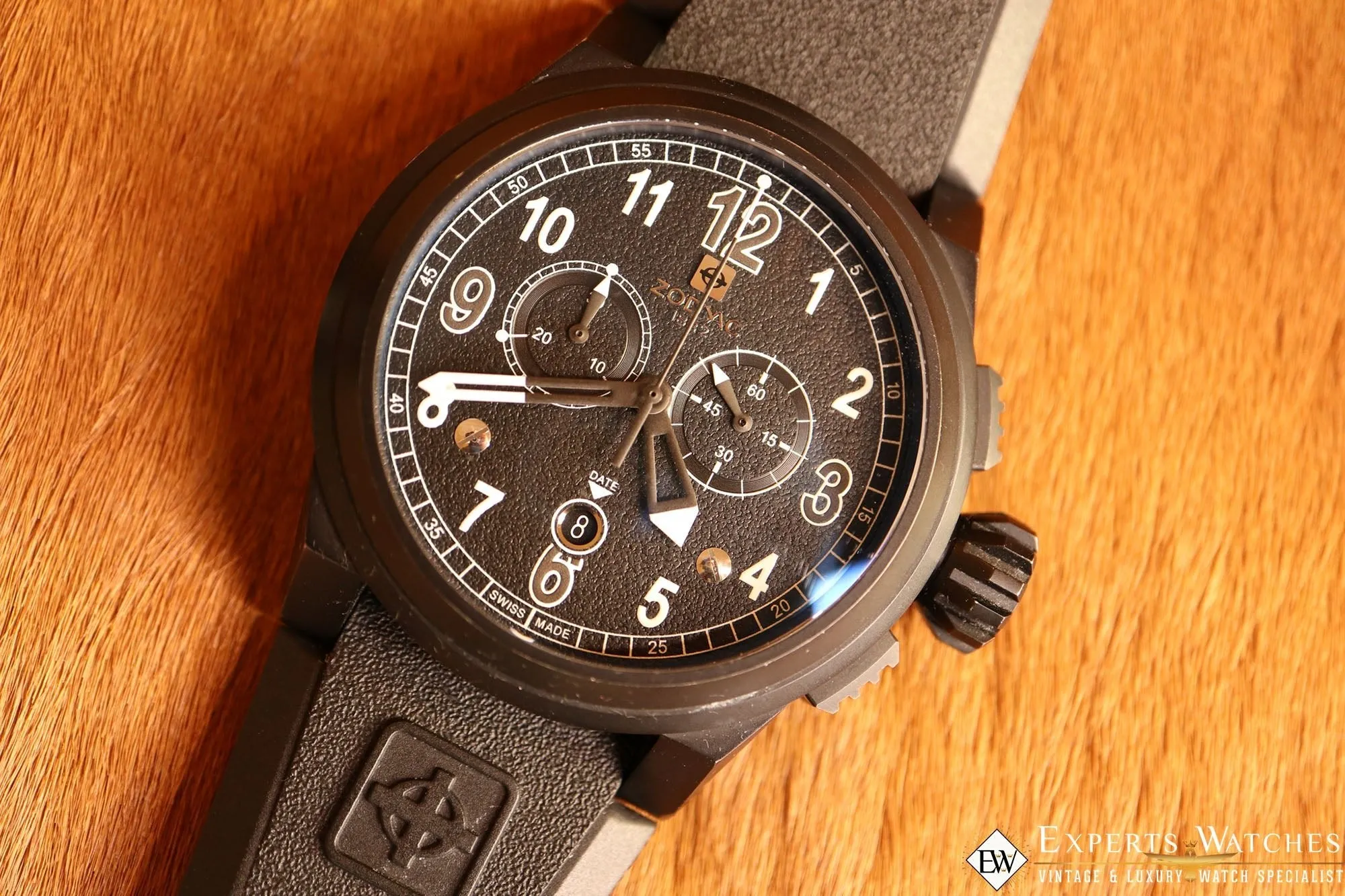 Zodiac ZMX04 Swiss Diver Watch ZO8529 Chronograph Aviation Limited Edition Black