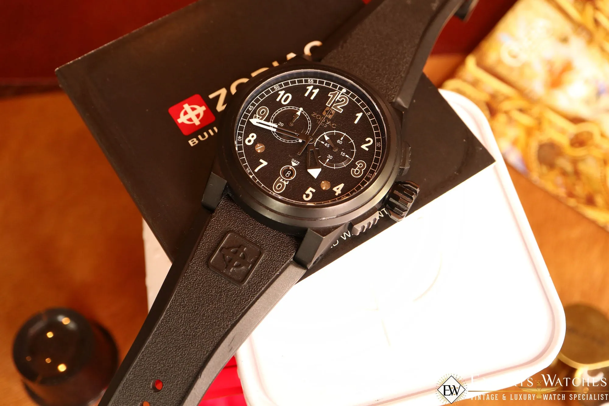 Zodiac ZMX04 Swiss Diver Watch ZO8529 Chronograph Aviation Limited Edition Black